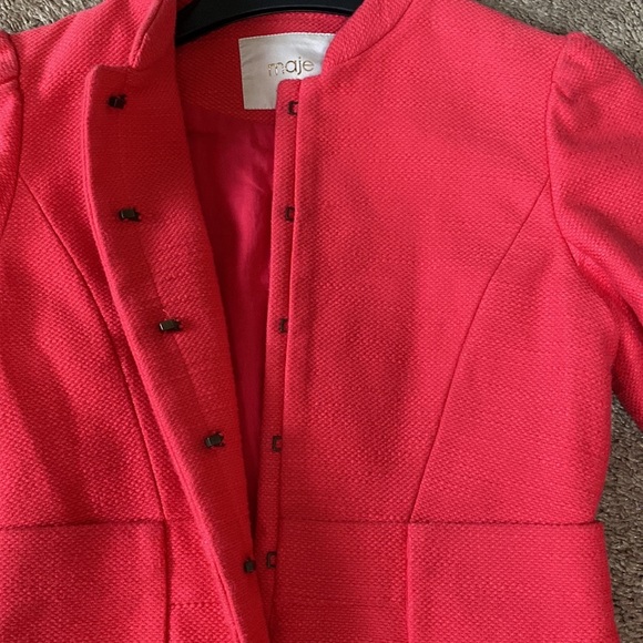 MAJE Paris Bold Barbie Hot Pink Evening Jacket Blazer - Picture 7 of 13